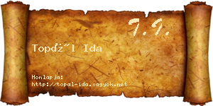 Topál Ida névjegykártya