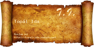 Topál Ida névjegykártya